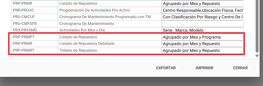 Nuevos Reportes
