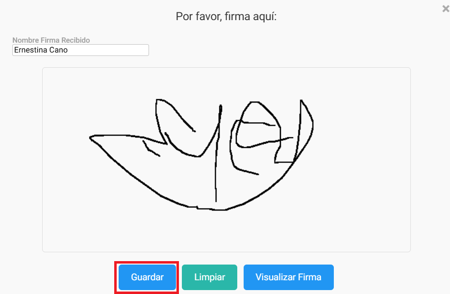 Firma Recibido