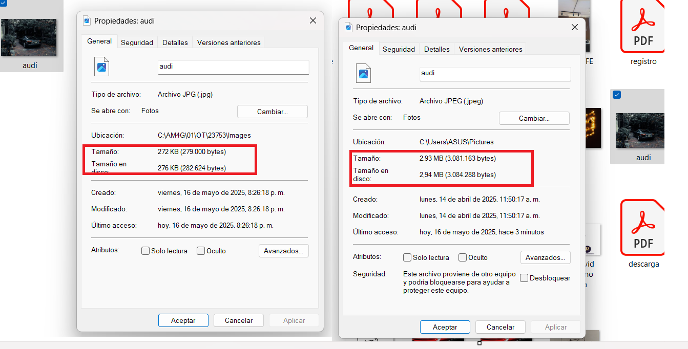 Propiedades de Imagen