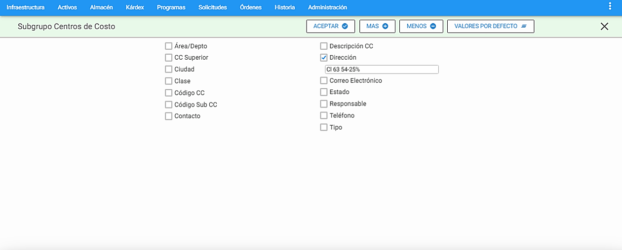 Subgrupo Dirección
