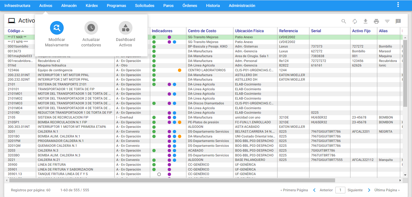 Activos - Modificar Masivamente