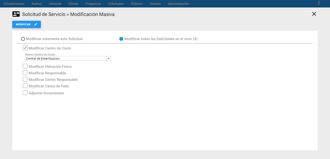 Solicitudes - Desasociar un Archivo