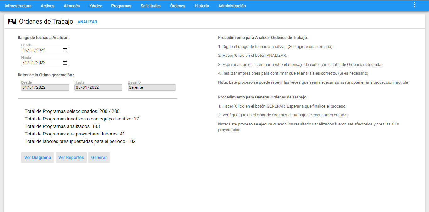 Órdenes - Finalización Proceso Analizar