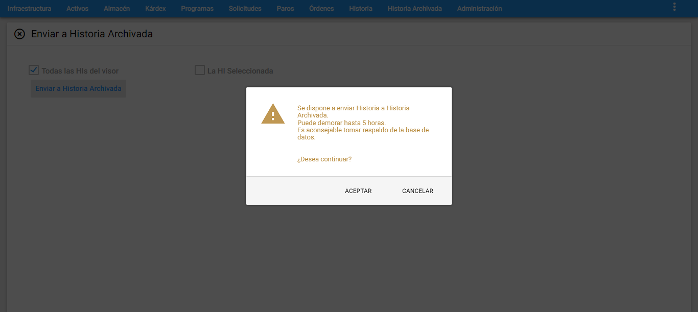 Historia - Mensaje Alerta Enviar Historia Archivada