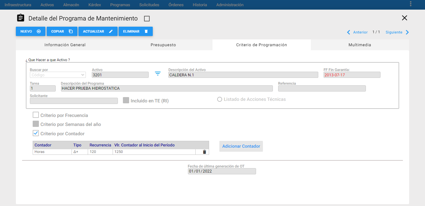 Programas - Semanas del Año
