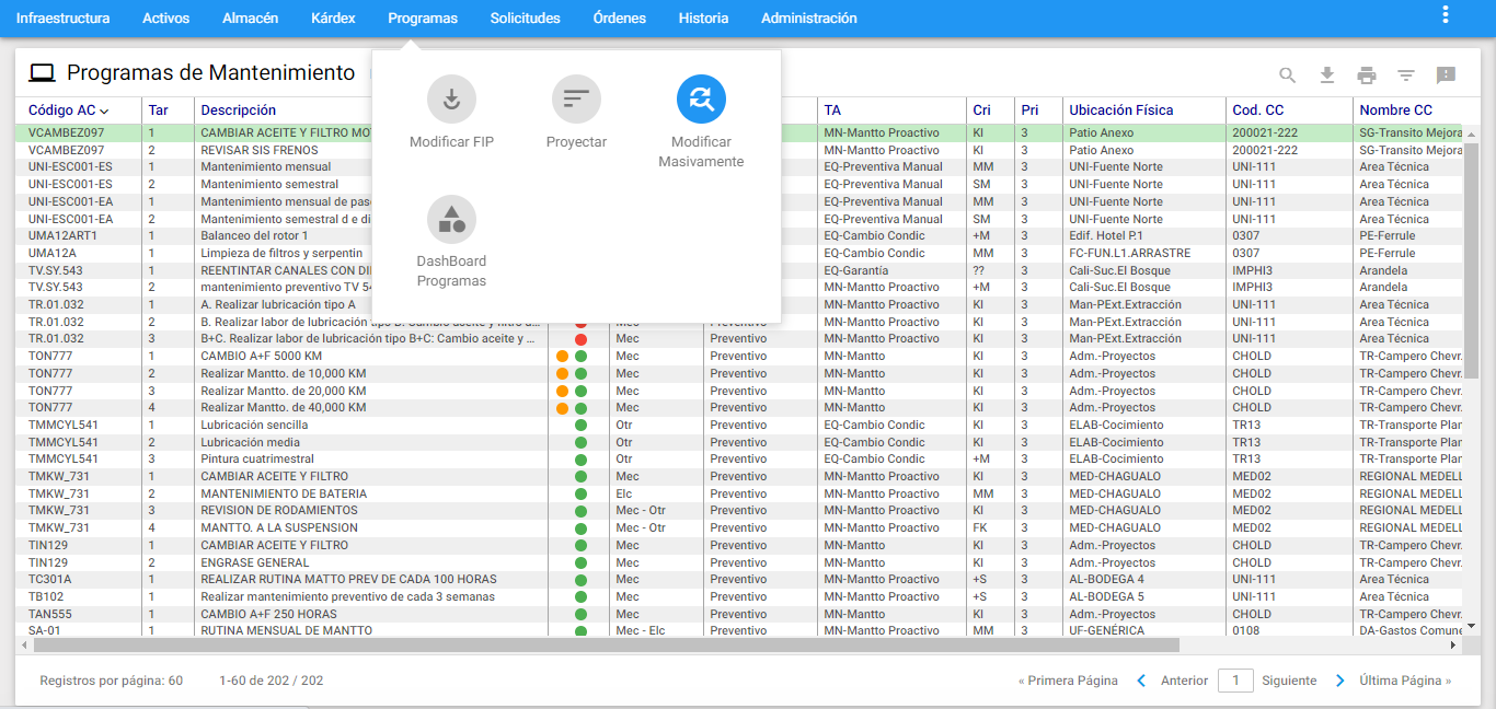 Programas - Ir a Modificar Masivamente