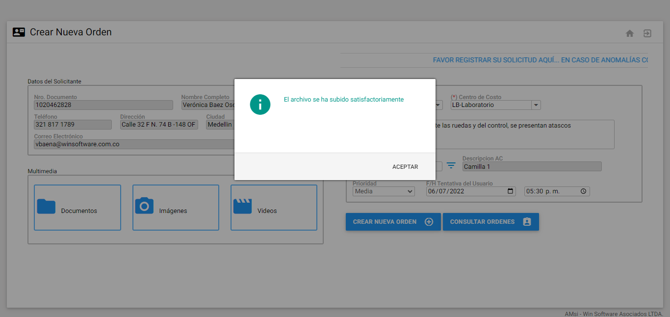 Mensaje Alerta Multimedia