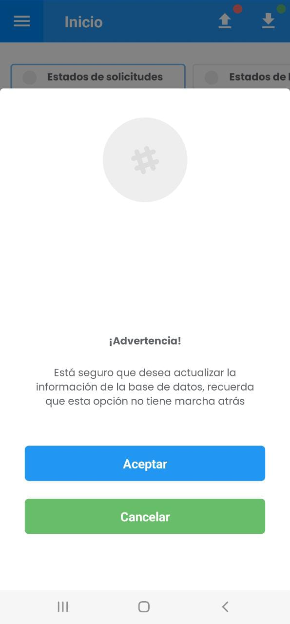 AMovil - Mensaje Advertencia descarga