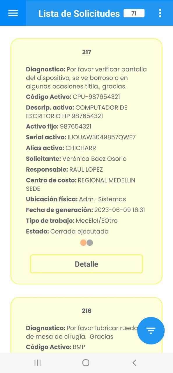 AMovil - Solicitudes Indicador Firma