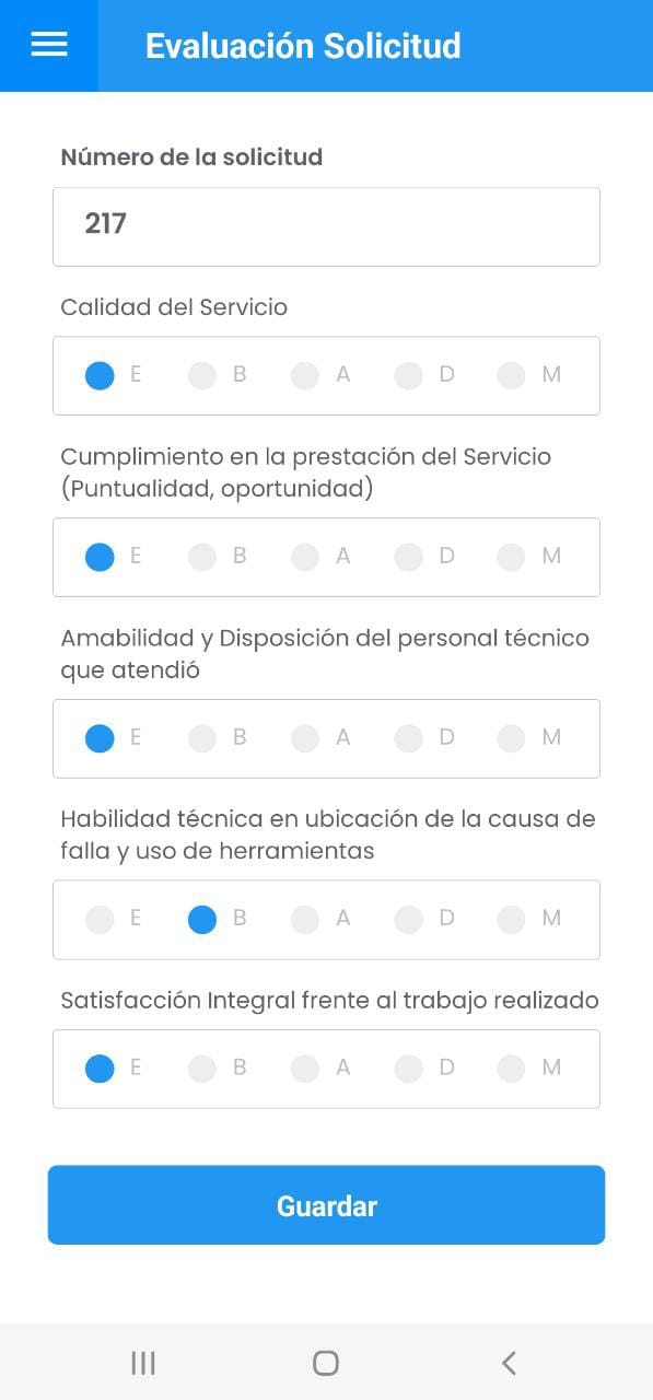 AMovil - Solicitudes Evaluación