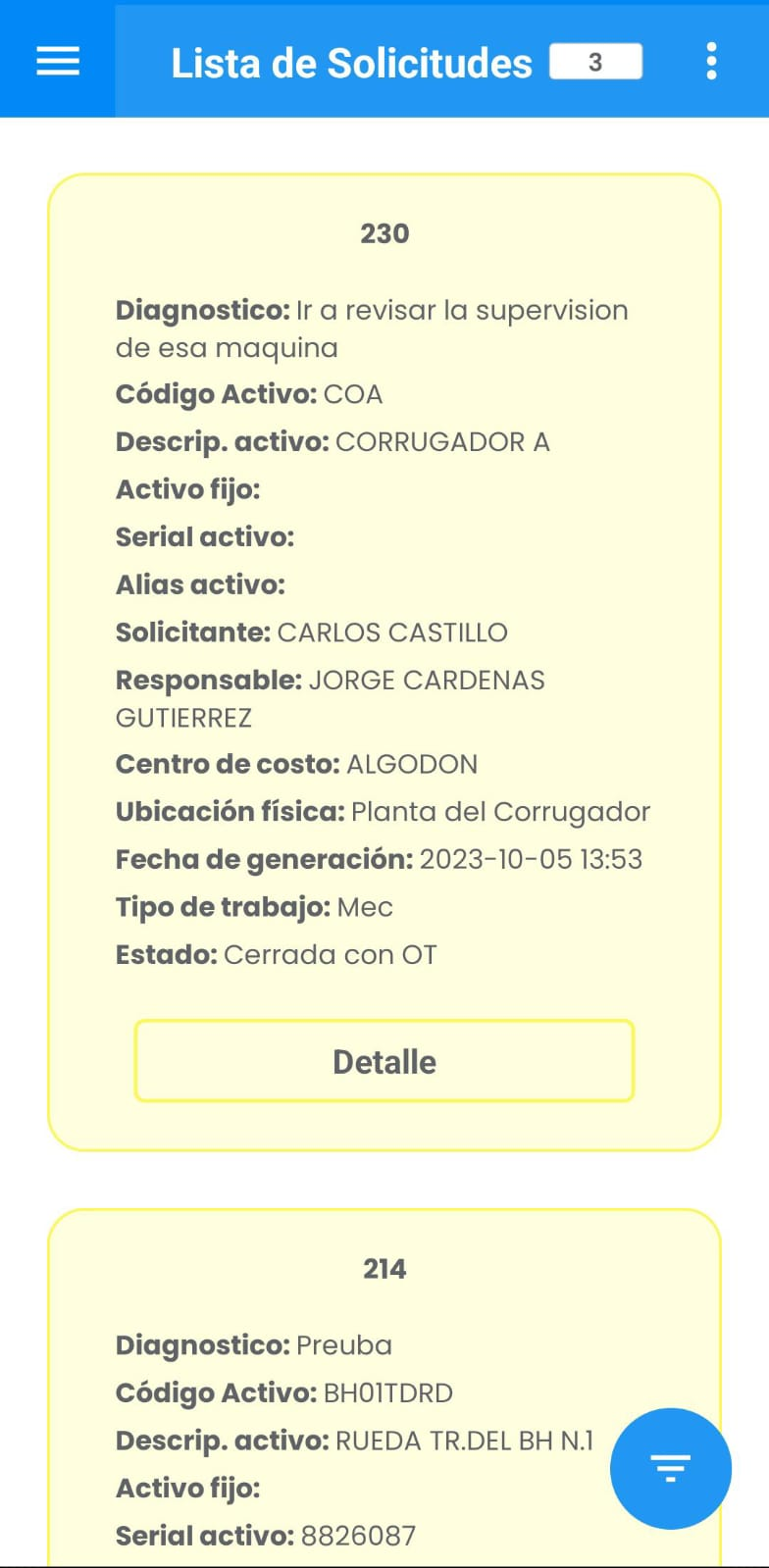 AMovil - Subgrupo Solicitudes