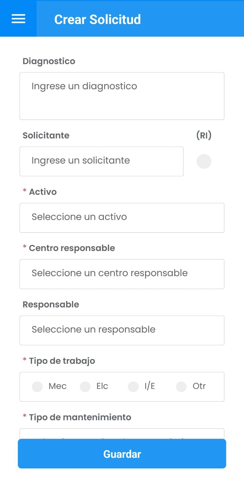 AMovil - Formulario Solicitud