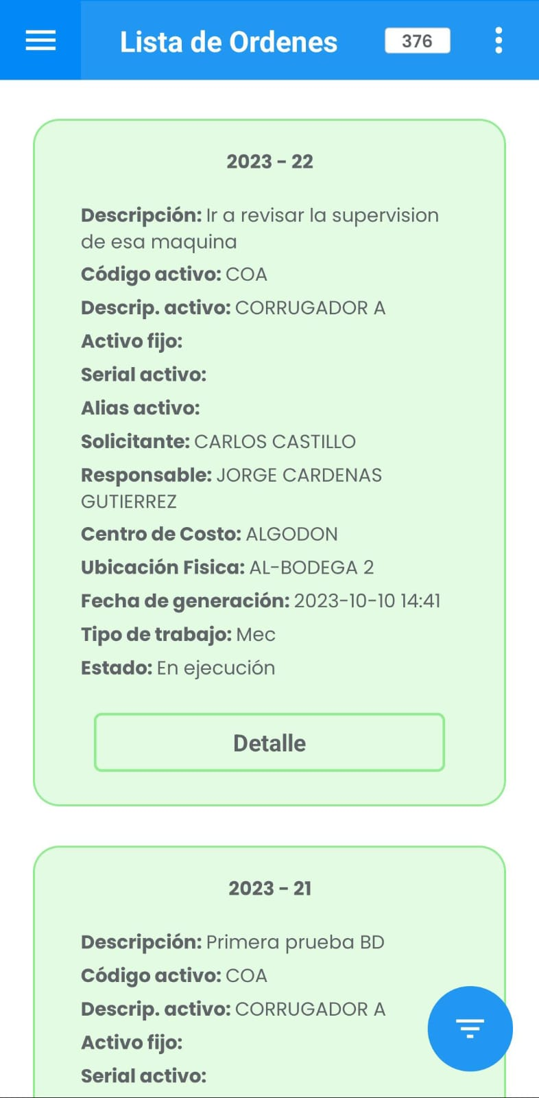 AMovil - Consulta Ordenes