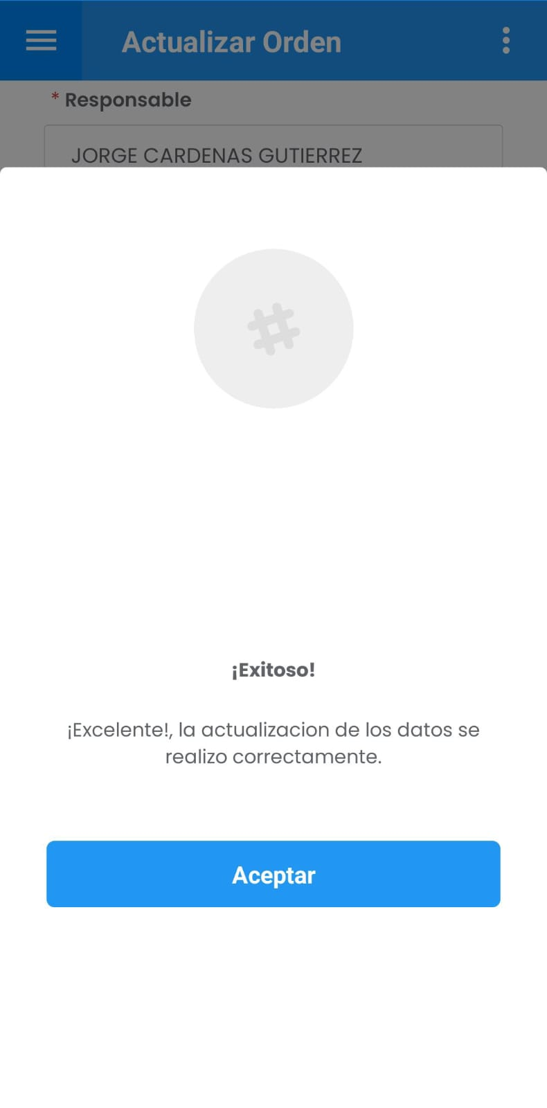 AMovil - Ordenes Actualizar Detalle