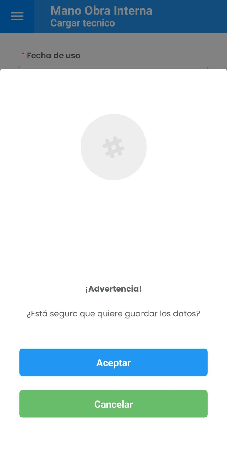 AMovil - Ordenes Mensaje Alerta