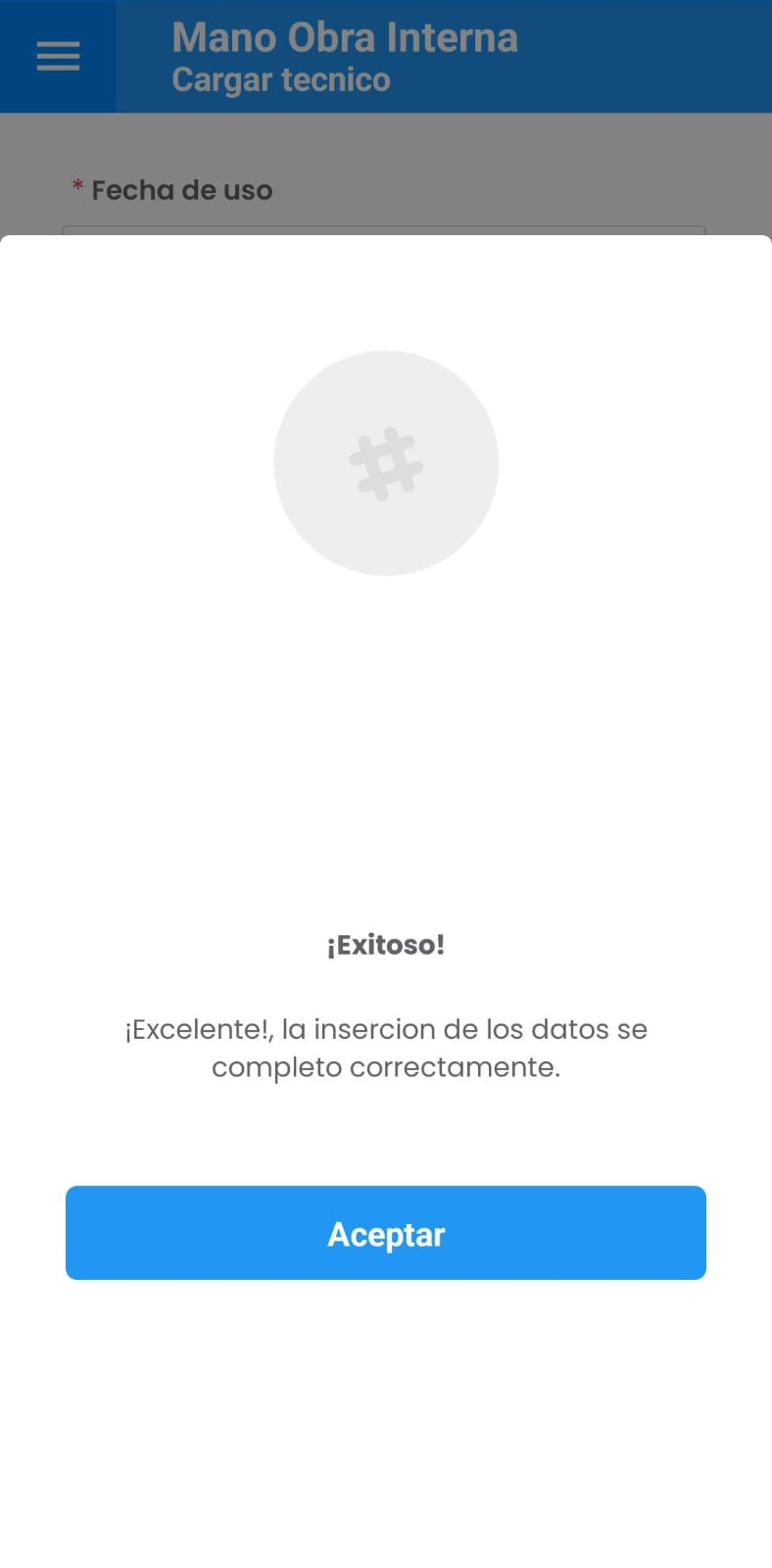 AMovil - Ordenes Mensaje Alerta