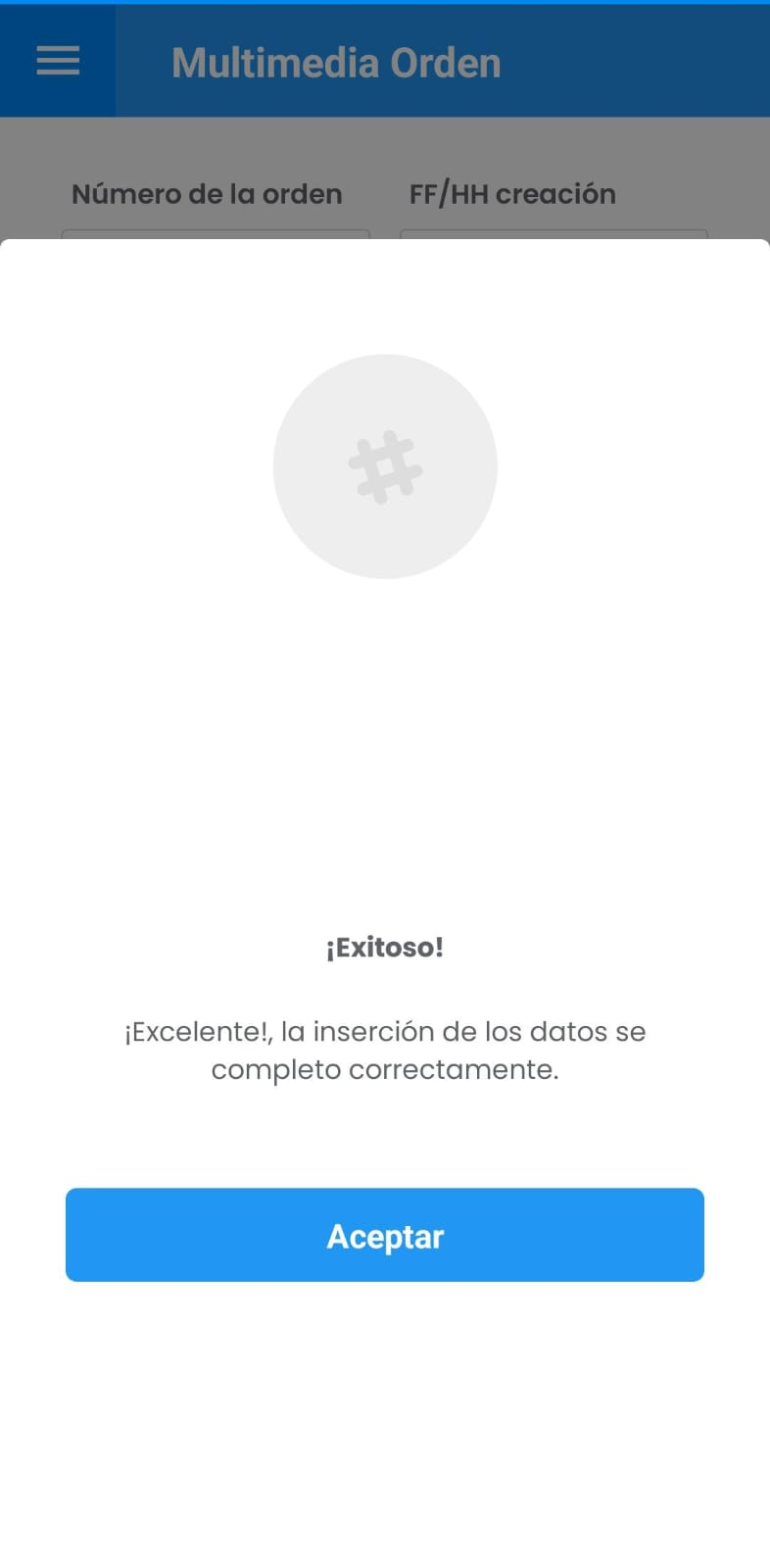 AMovil - Órdenes Mensaje Alerta Multimedia