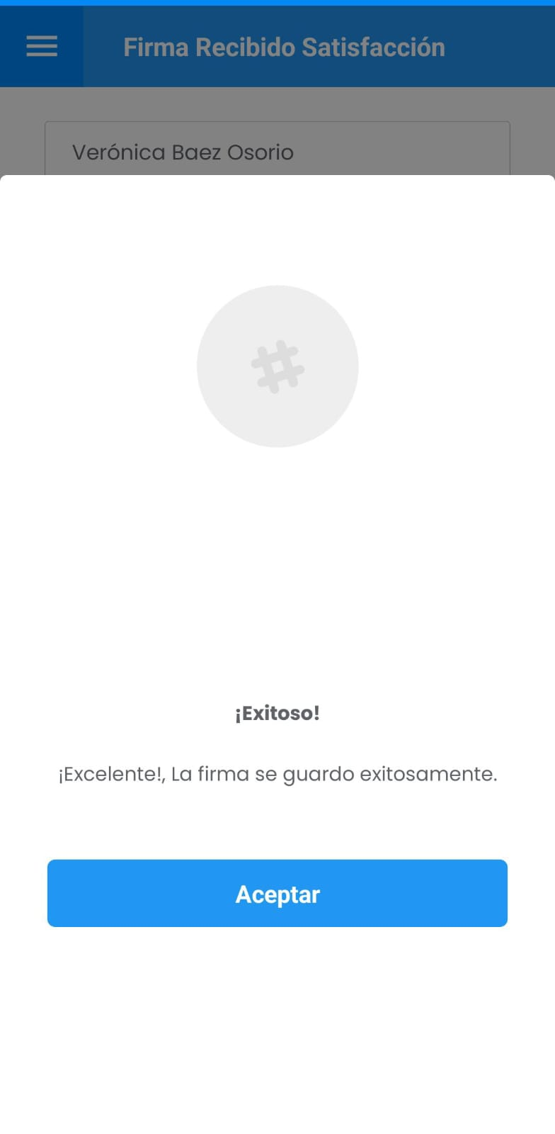 AMovil - Firma Masiva Recibido Satisfacción