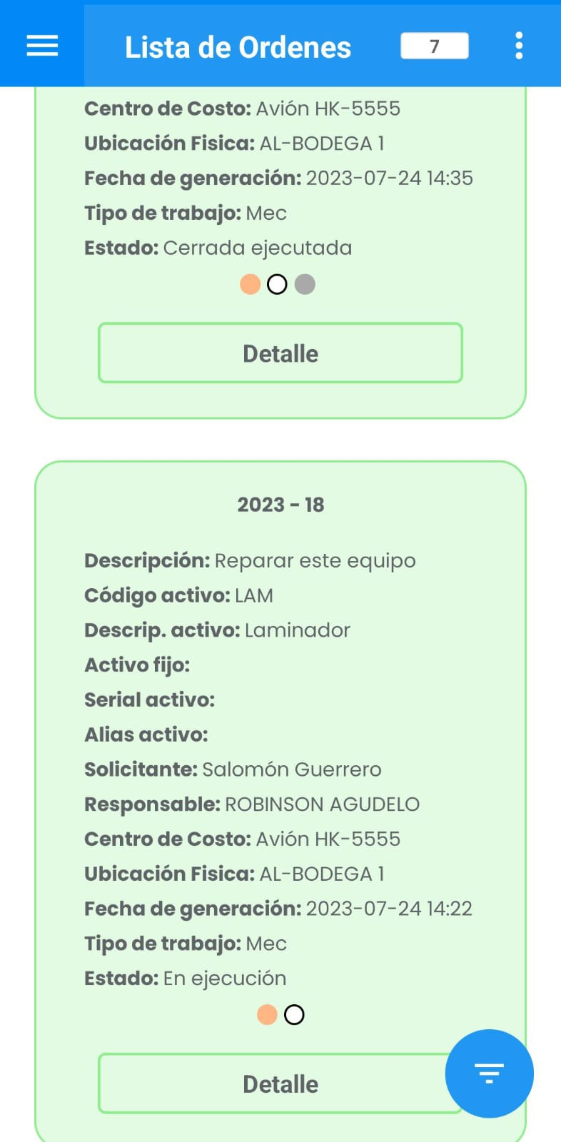AMovil - Firma Masiva Recibido Satisfacción