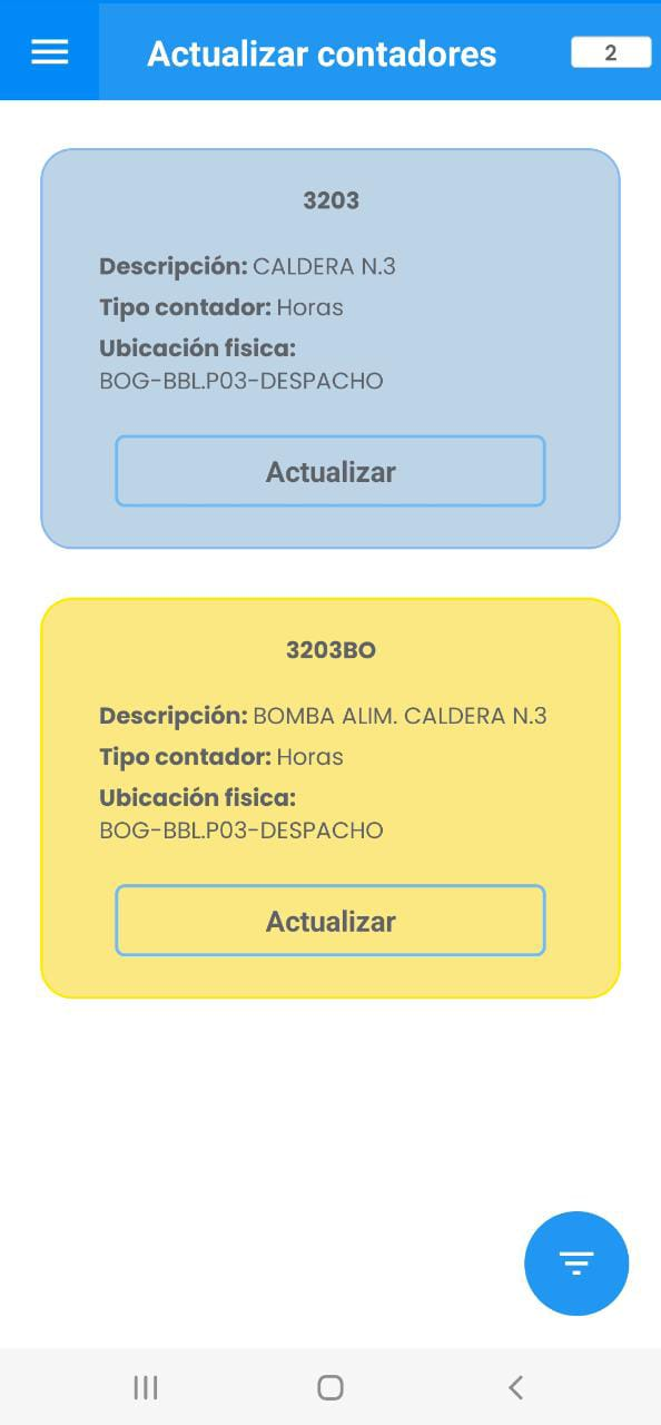AMovil - Actualizar Contadores