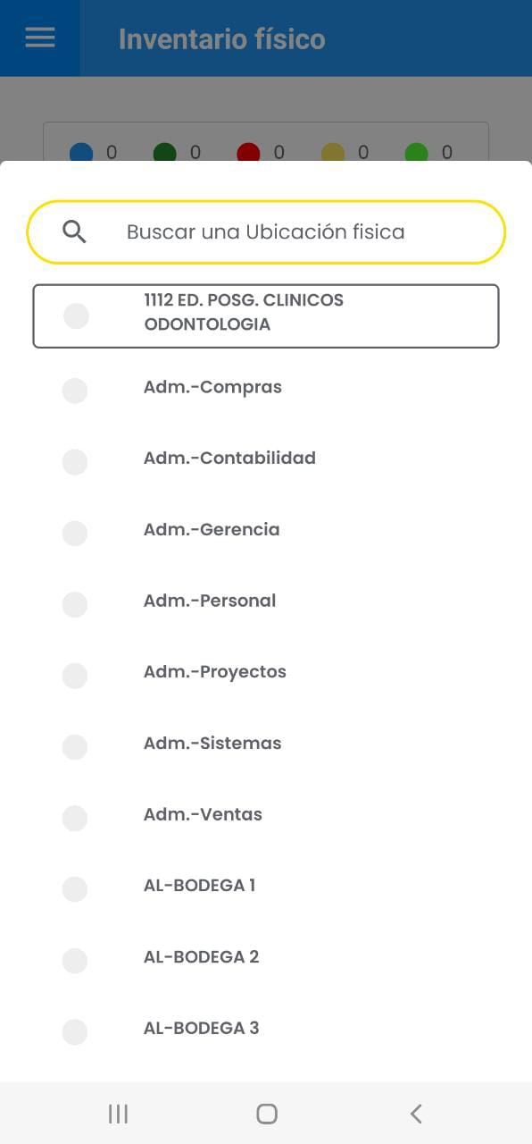AMovil - Inventario físico Ubicación Física
