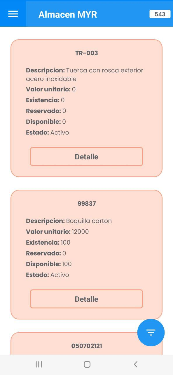 AMovil - Almacén Consulta Repuestos