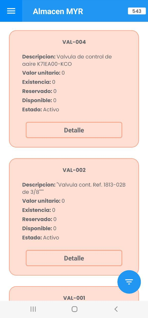 AMovil - Almacén Ir a Subgrupo