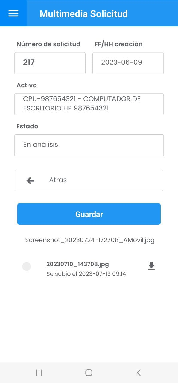 AMovil - Solicitudes Multimedia