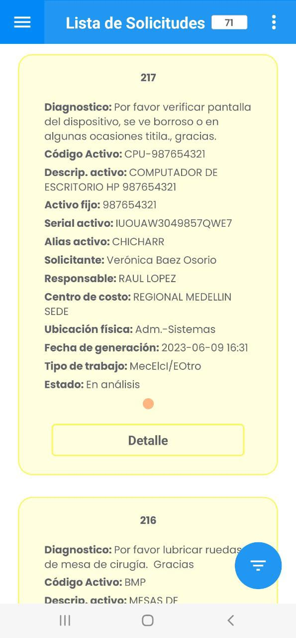 AMovil - Solicitudes Indicador Multimedia