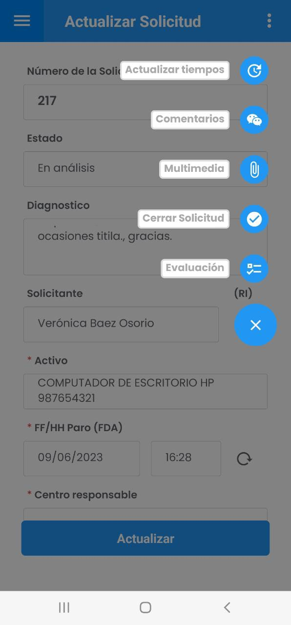 AMovil - Solicitudes Ir a Cerrar Solicitud