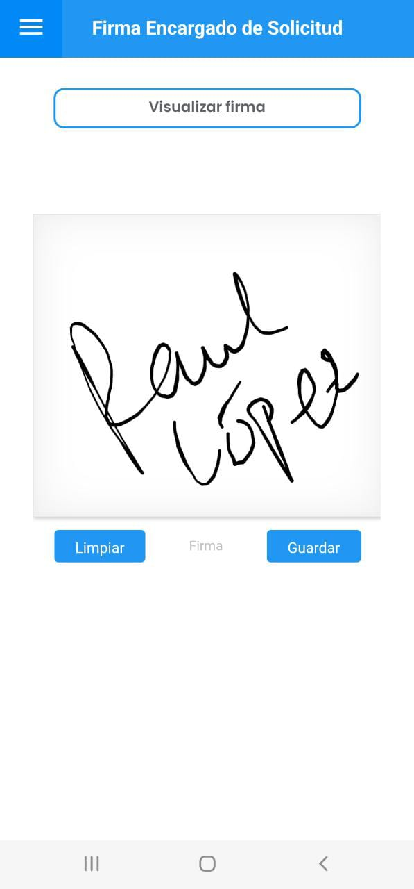 AMovil - Solicitudes Visualizar firma